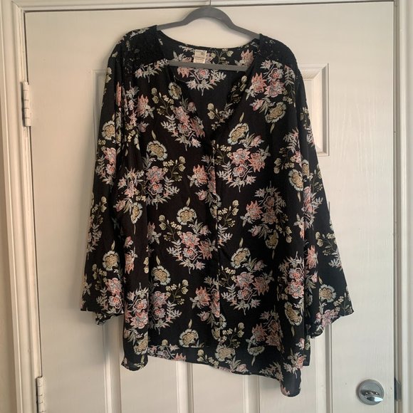 Terra & Sky Tops - Terra & Sky Floral Tunic